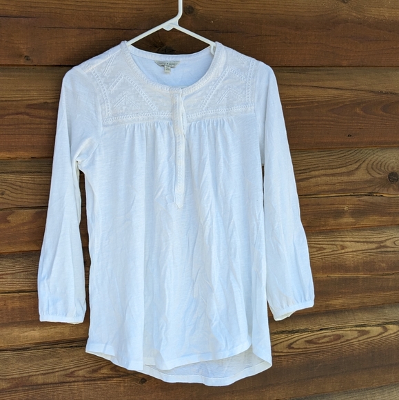 Lucky Brand Woman's Long Sleeve Top, Button Down Neckline - Picture 1 of 7